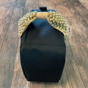 Pearl Beaded Lame Fabric Headband